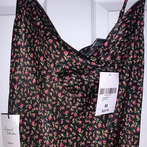 Forever 21 silk dress with floral print